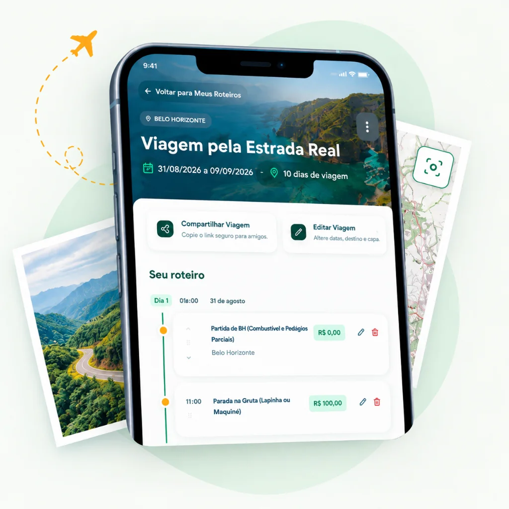 Prévia do Travel Planner App