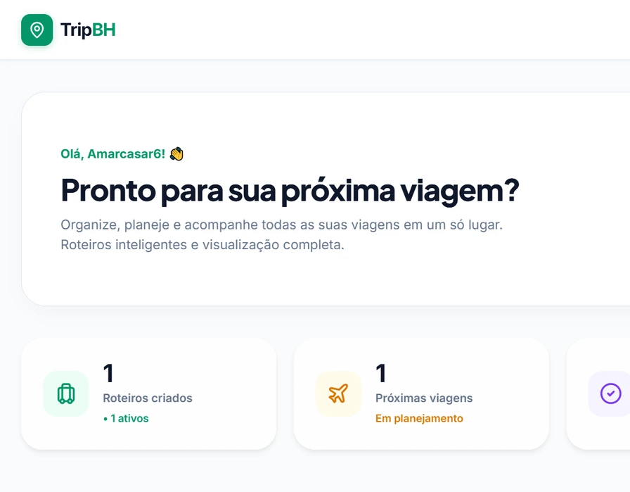 Prévia do Travel Planner App