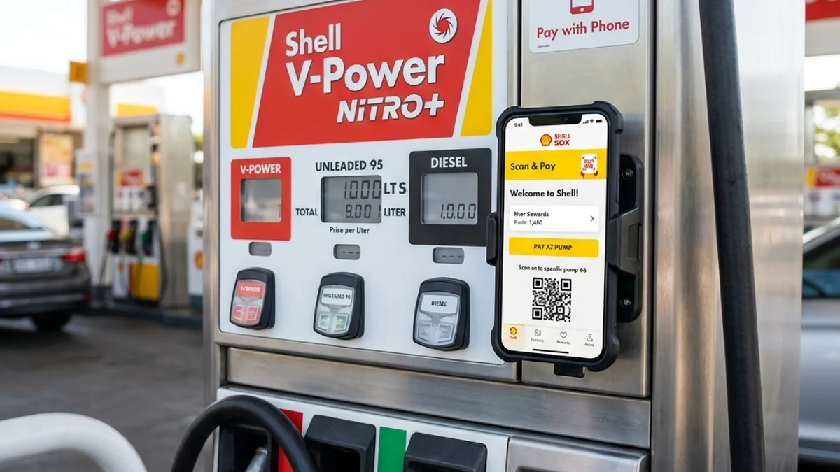 Gas pump at a Shell station