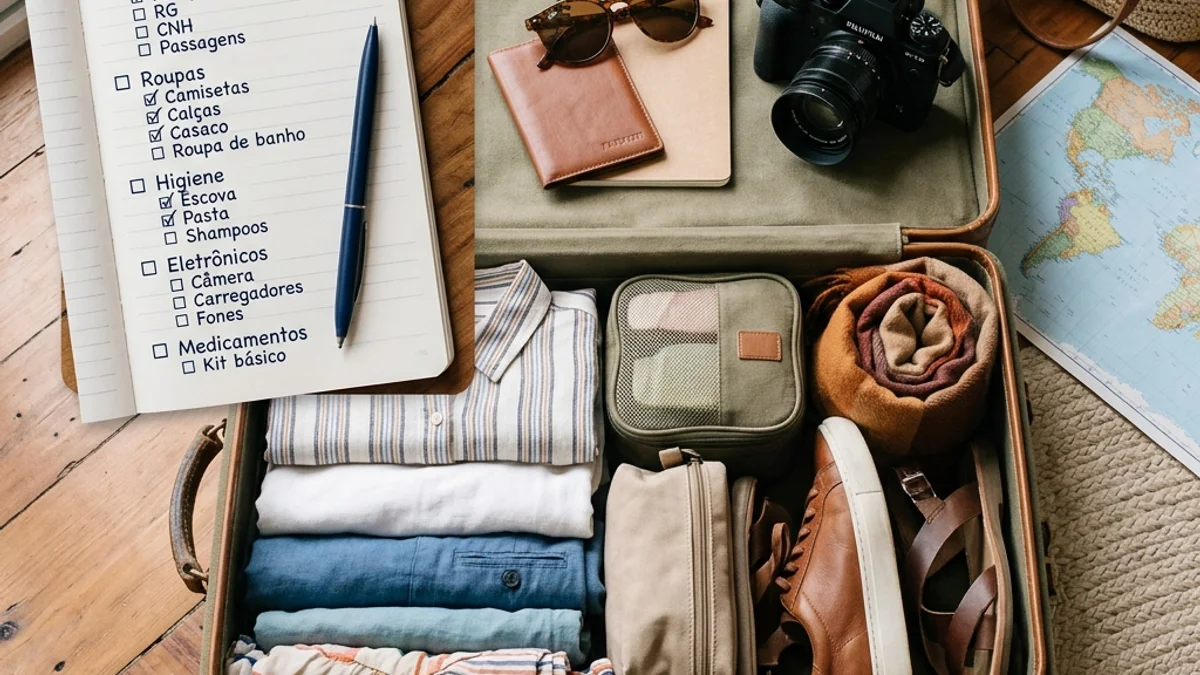 O que Levar numa Viagem: Checklist Completo para Não Esquecer Nada