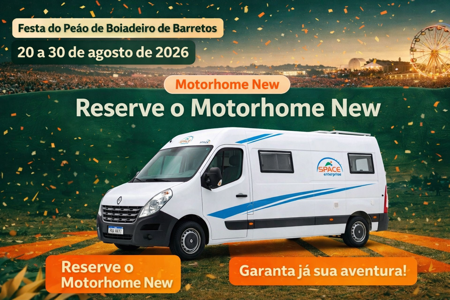 Reserve o Motorhome New para Barretos